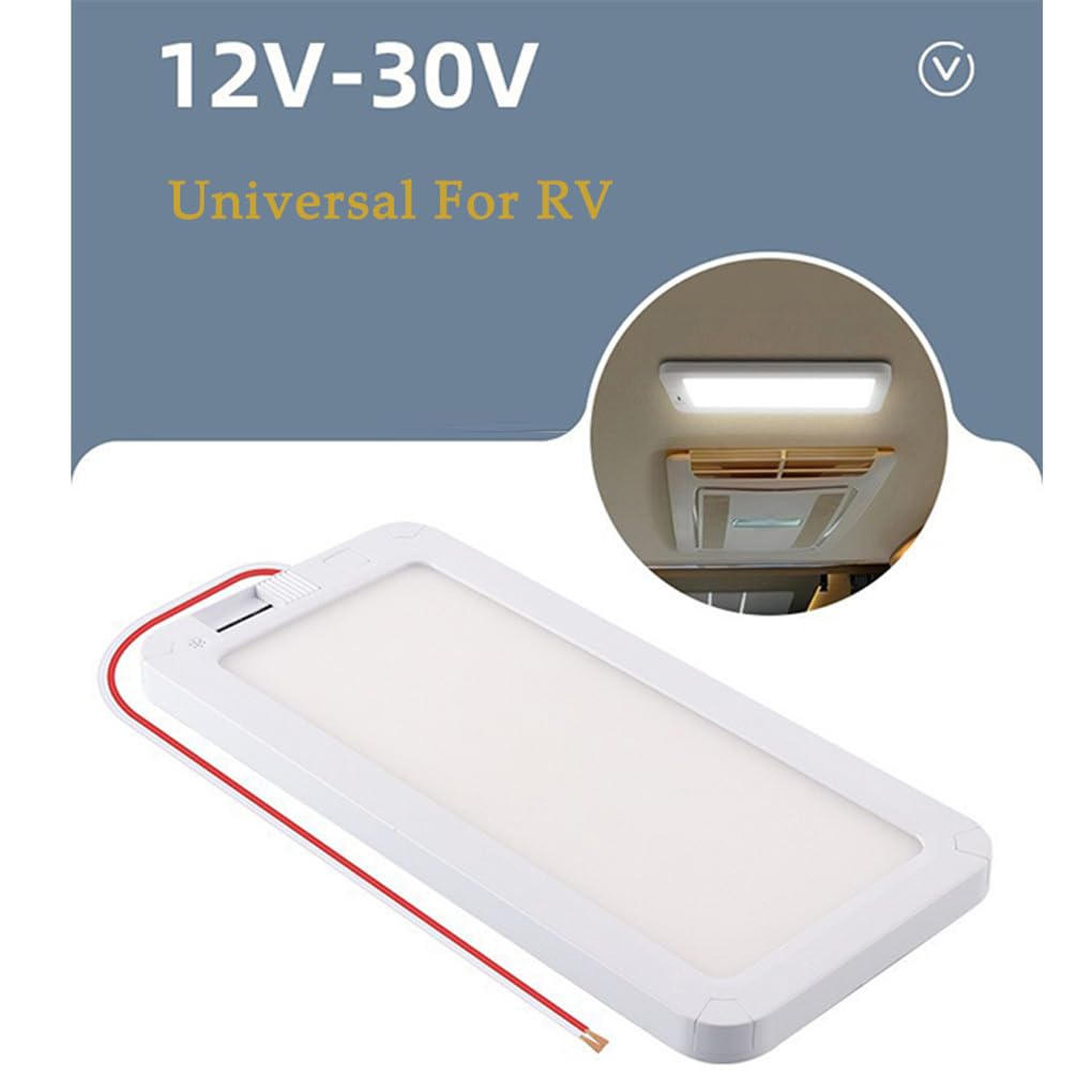 Luci interne per camper a 96 LED, 3 colori, dimmerabili, plafoniera, adatte per camper e roulotte, camion, funzionali, 3 colori, dimmerabili, plafoniera a soffitto, 2 pezzi