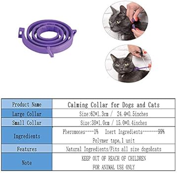Collier Apaisant Pour Chat Et Chien Certifié CE CHANSON 3pcs Colliers Pour Anima