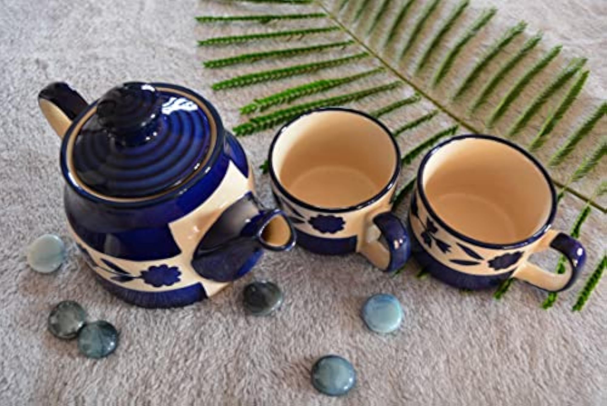 Premium Ceramic Tea Kettle Set, Hand Painted
