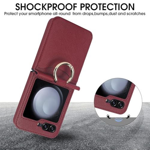 Étui Galaxy Z Flip 3 résistant aux chocs : fin du risque de bris en cuir violet
