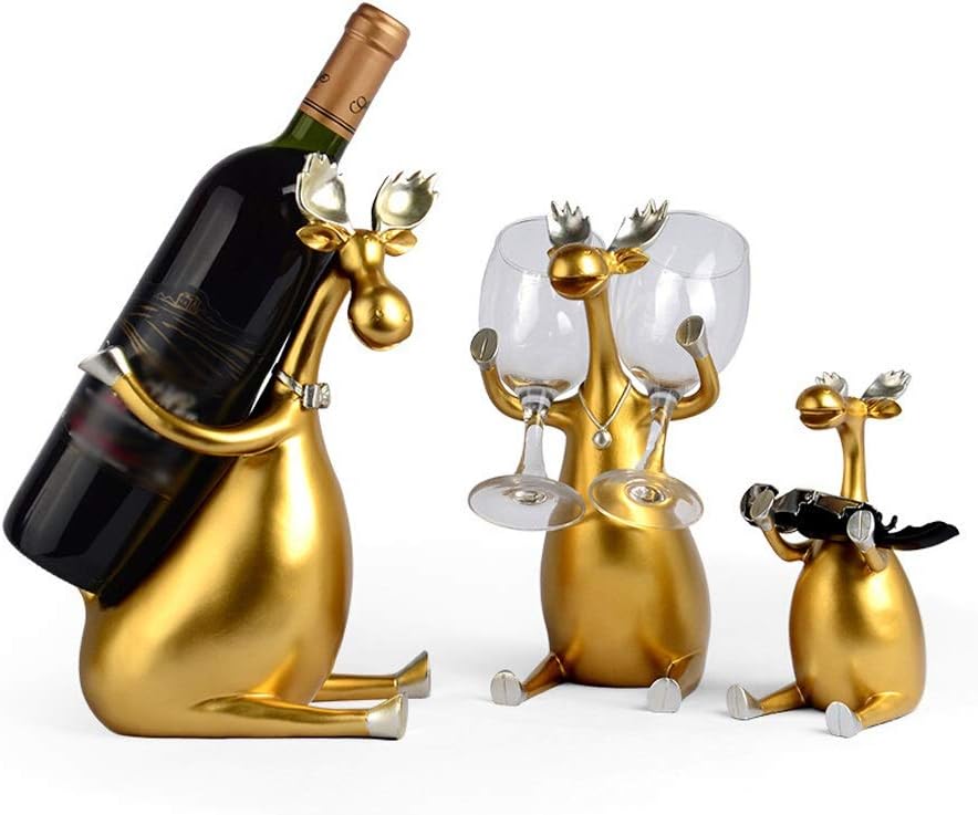 Creative Decorative Wine Rack Home Wine Cabinet Decoration Free Standing Narrow (Color : Blue-B)