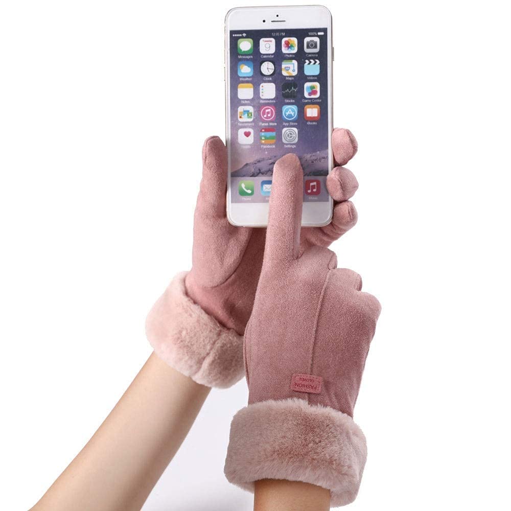 Rękawiczki, Damskie Zimowe Rękawiczki Damskie Dziewczęce Outdoor Heat Full Finger Lined Driving Wszystkie Urządzenia Z Ekranem Dotykowym Pozostają Sprawne W Zimnym Roku,a