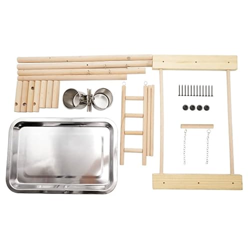 MUALROUS Pappagallo Parco Giochi per Uccelli Pesce...