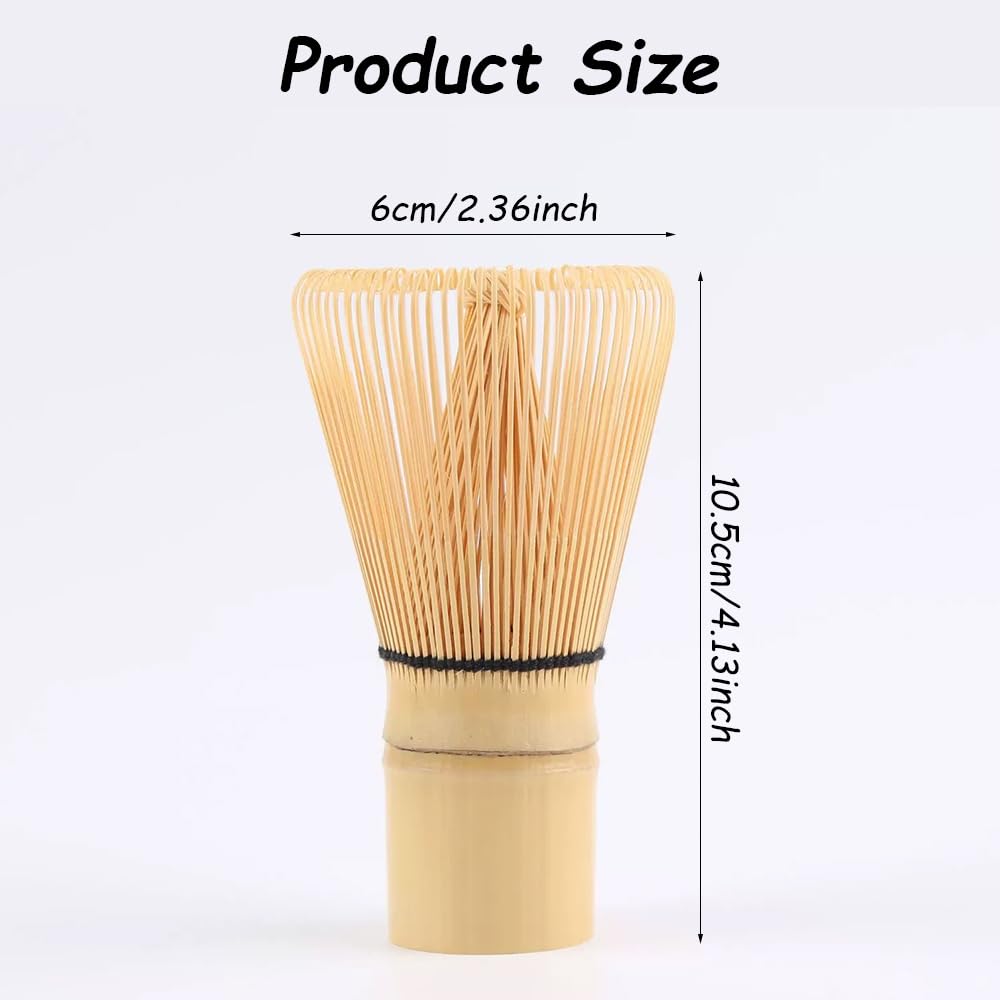 Batidor matcha de bambú natural, batidor de matcha tradicional hecho a mano,matcha kit ceremonia japonés, batidor de bambú té matcha para la ceremonia del té, bebida 100 dientes