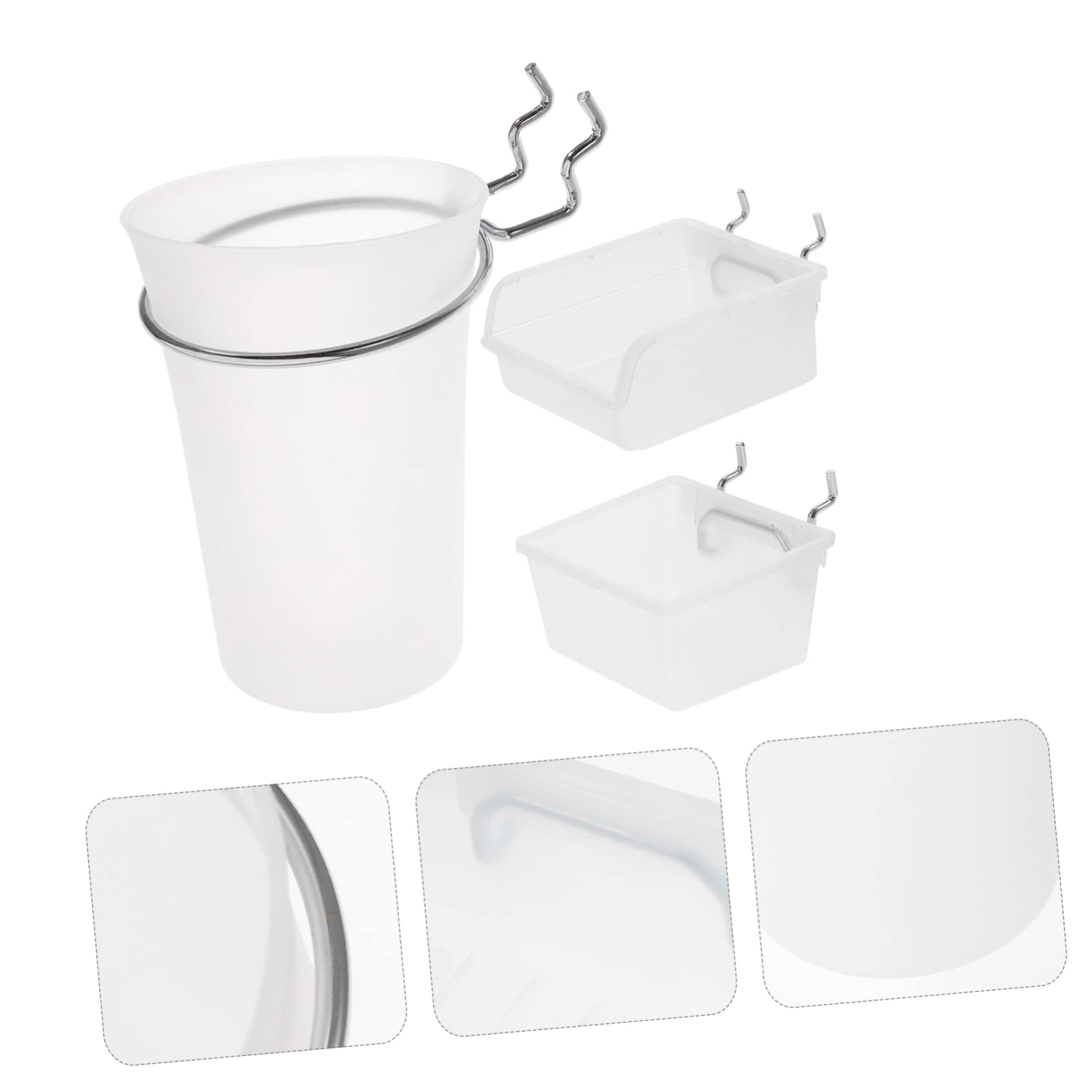 Cabilock 1 Set Pegboard Bins for Craft Storage and Garage Organization Multi Functional Wall Organizers with Sturdy Hooks for Shed Hobby Rooms Office and Home Use