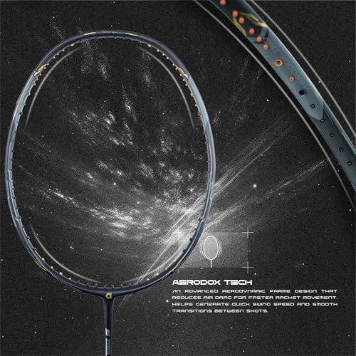 Image of Apacs Z-Ziggler Next Gen (Unstrung) | 38lbs max Tension | Ultra Slim Shaft | 100% Japanese Graphite | (4U) Head Heavy Balance | Aerodox Frame | Made in Vietnam Badminton Racket with Cover (Black)