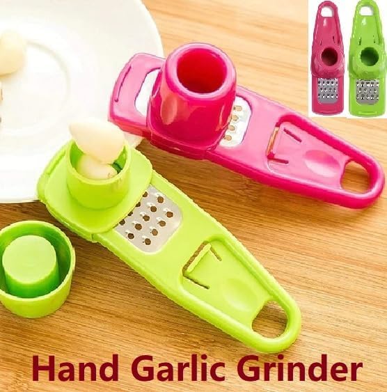 WinldMonmo Green Hand Garlic Grinder-Small Hand Grinder for Garlic, 2024 New Hand Press Garlic Chopper, Hand Pepper Grinder, Garlic Press Hand Specialty Tools Kitchen and Dining, 1