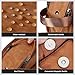 Estour Toiletry Bag for Men, Travel Essentials Travel Toiletry Bag, Water-Resistant Compact Bathroom Roll Organizer for Hygiene, Shaving kit, Gifts for men (Brown(PU Leather))