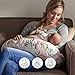 Boppy Original Nursing Pillow, Pink Floral Stripe, Ergonomic Nursing Essentials for Bottle and Breastfeeding, Firm Fiber Fill, with Removable Pillow Cover, Machine Washable