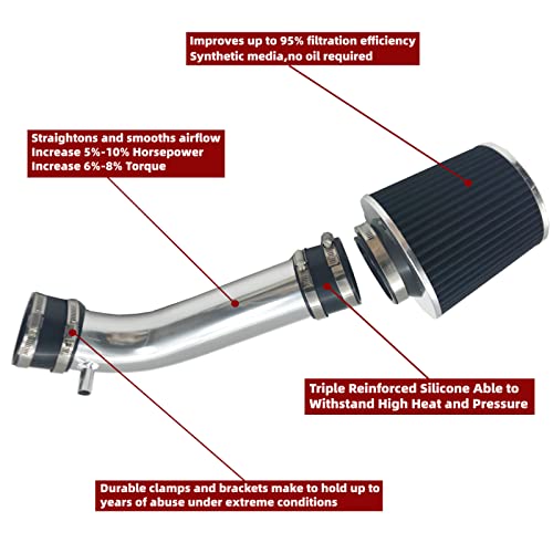 image for OBUYTO 3-Inch Cold Air Intake Kit + Filter Compatible for Infiniti FX3