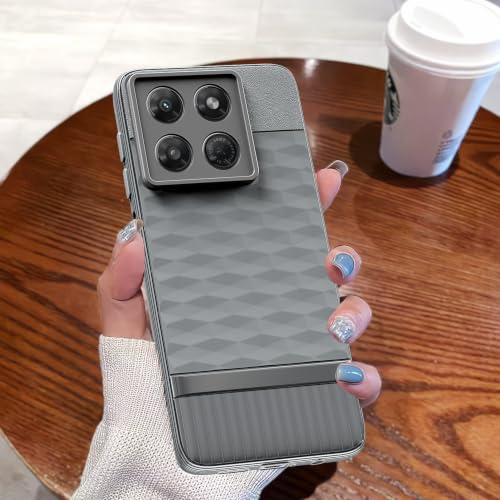 Image of Pikkme Back Cover for Motorola Moto G37 5G Camera Protection 3D Hexa Cube Design Silicone Protective Bumper Case (Grey)