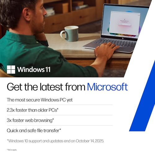 Image of HP 14, Intel Core 5-120U (16GB DDR4, 512GB SSD), FHD, Micro -Edge, Anti-Glare, 14'' /35.6cm, Win11, M365* Office24, Silver, 1.41kg, ep0385tu, FHD Camera, Iris Xe Graphics, Backlit Laptop