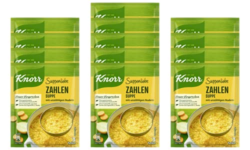 KNORR Suppenliebe Zahlen Suppe leckere Suppe für Kinder und Erwachsene mit natürlichen Zutaten 84 g 13 Stück