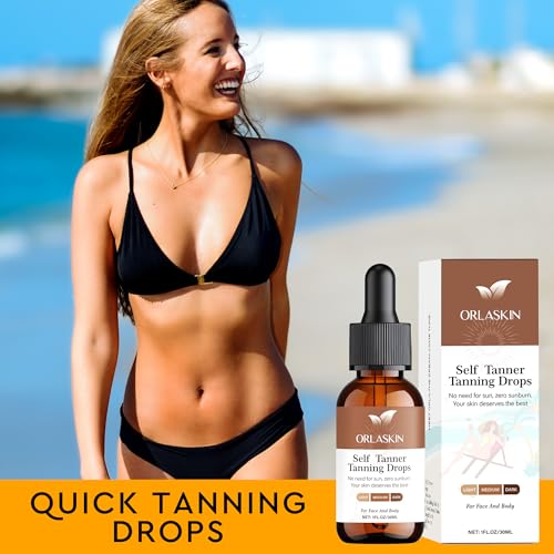 Image of Tanning Spray - Natural & Organic Ingredients, Self Tanner Spray, Body Skin Bronzer for Body, Deep Bronze Suitable for Swimming, Beach Climbing in Summer (Self-tanning drops)