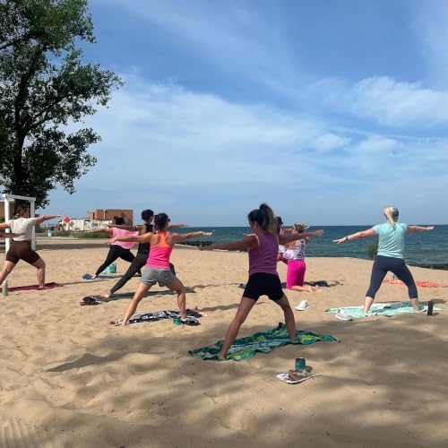Beach Yoga on Lake Michigan