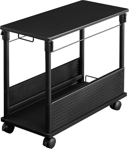 ���~�� PC���S�� �f�X�N���ɕ��ׂ��� �p�\�R�����b�N PC���b�N (�� 32 × ���s 67 ���� 57~78 cm) ���~�� L���f�X�N �X�^���_�[�h �u���b�N BHD-670H-BK