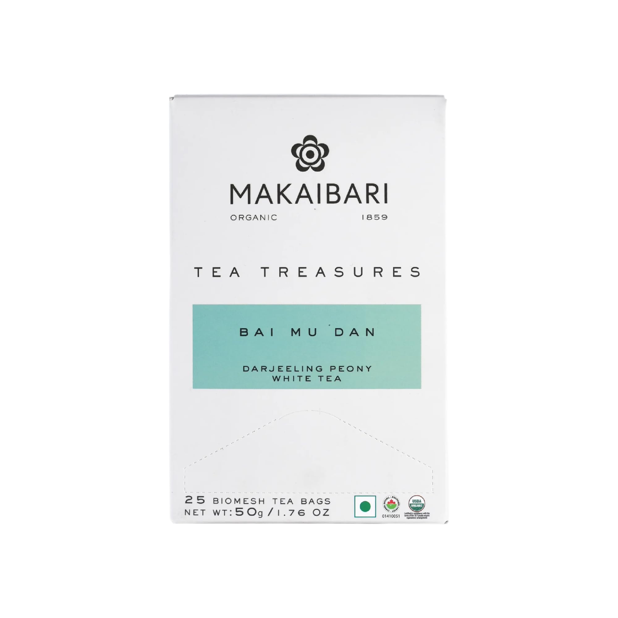 Makaibari Bai Mu Dan | 25 Teebeutel Weißer Tee | 50 g
