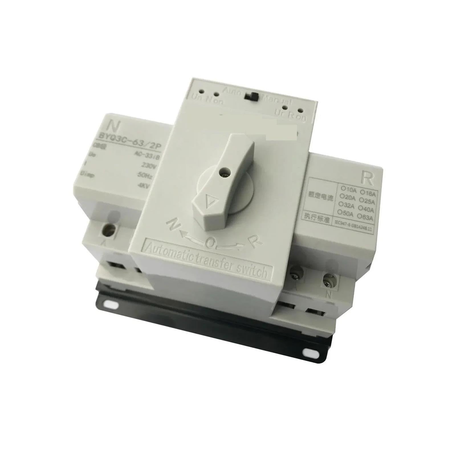 Interruptor de transferencia de energía dual monofásico de 230 V