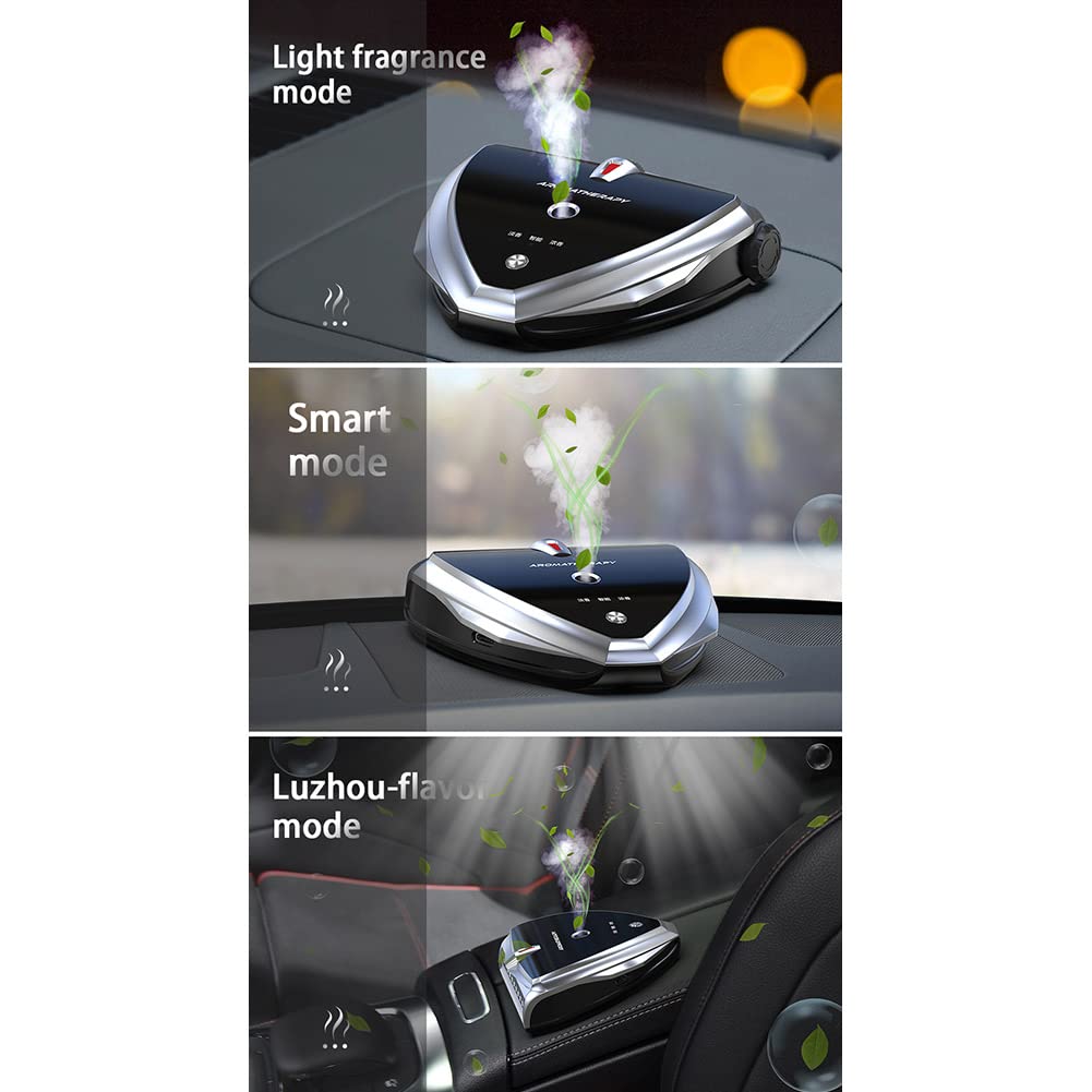 Ambientadores de coche, Máquina de perfume de coche inteligente USB recargable difusor de aroma ambientador, accesorio de coche premium, fragancia de coche