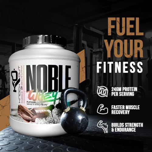 Image of ABSOLUTE NUTRITION Knockout| Noble Whey Protein|24g Protein | BCAA|Tyrosine |Arginine|Proline| Muscle building | Endurance |Digestive Enzymes |Choco Fantasy 2Kg with Free Shaker