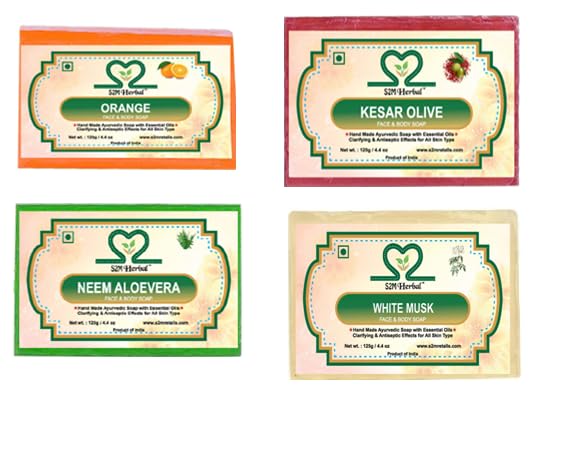 Image of Combo: Mix Fruit, Shikakai, Mint Fresh, Musk Soap (500 GMS) (4 x 125 g)