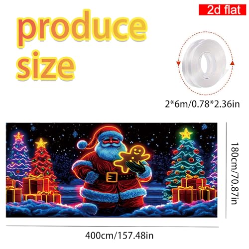 Couverture de garage plate activée par la lumière décor Père Noël 2D - 5