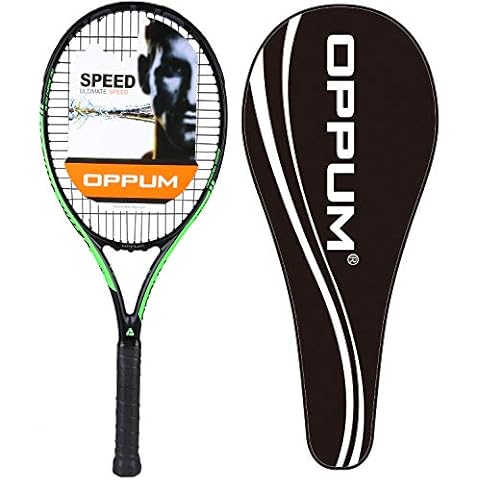 OPPUM New 27 inch Graphene 100% Full Carbon Pro Tennis Racket, Professional Players Tennis Racket Trainning Racket 360 Super Light Speed Team Match Tennis Racquet Cover
