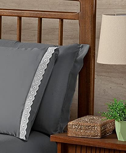 Conjunto Edredom Aconchego Queen 06 Peças - Cor (Cinza)