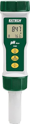 Extech PH90 - Medidor de pH impermeable - Probador digital de bolsillo para agua, bebidas, acuarios, piscinas y laboratorios, rango de pH 0-14,