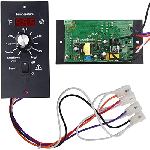 Replacement Digital Thermostat Controller Board,Digital Thermostat Wood Pellet Grill Control Board,120V Digital BBQ Thermostat Kit Control Panel Kit Parts Replacement,for Traeger Pellet Grills