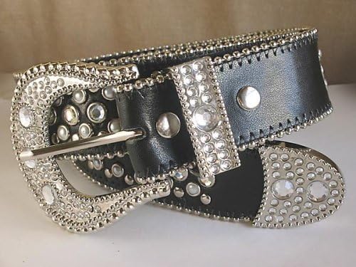 Miniatura 5 de Cinturón de piel con diamantes de imitación de vaquera occidental
