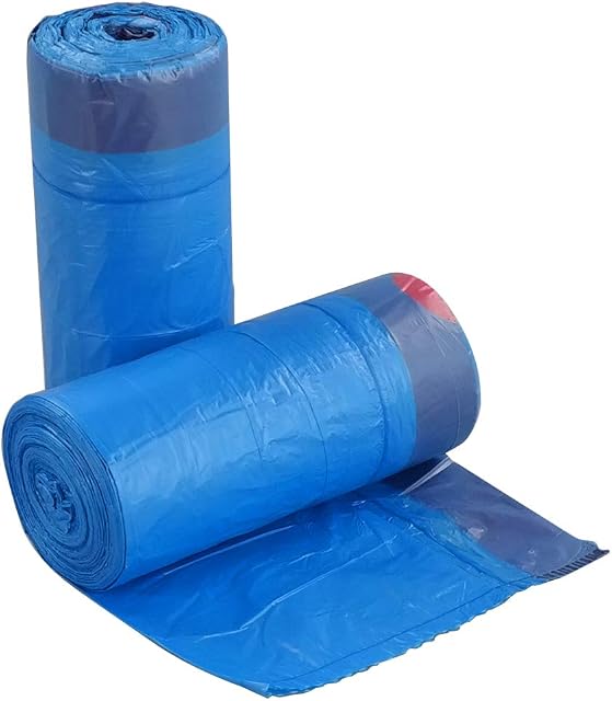 Yarebest 10 Liter Drawstring Bin Liners, Blue Trash Bags, 110 Bags