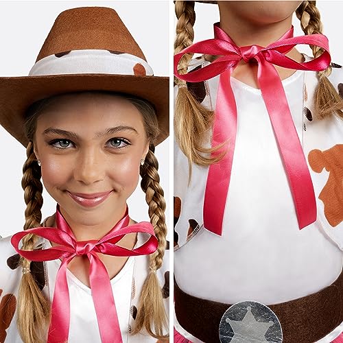 Disfraz de Vaquera para Niñas Talla Pequeña 5-7 años Blanco miniatura 4
