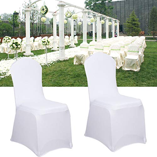 Stretch stoelhoes wit stackchair - De Tentenboer