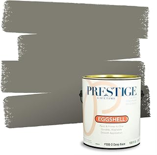 PRESTIGE Paints Interior Paint and Primer In One, 1-Gallon, Eggshell, Comparable Match of Sherwin Williams* Link Gray*