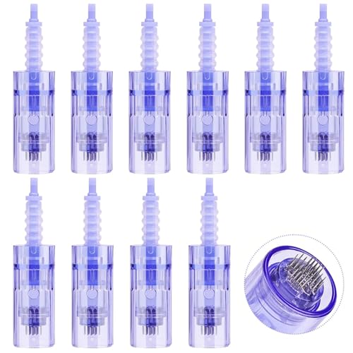 36 Pin Microneedling Dermapen Agujas de repuesto Puntas Ranura para cartucho, Bajonett Port, para Derma Pen Eléctrico Antienvejecimiento Arrugas Rejuvenecimiento de la piel, 10 piezas/paquete