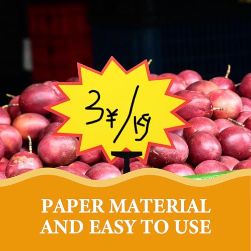 Etiquetas de precio amarillas para tiendas y expositores de papel reflectante visual 7