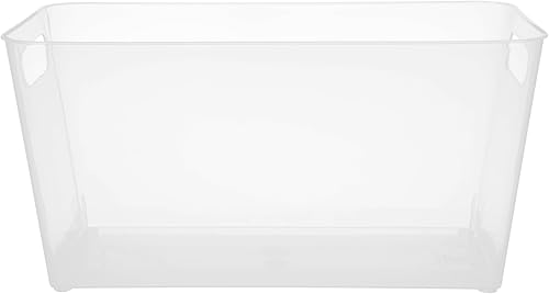Kenney Contenedor organizador simple con asas, transparente