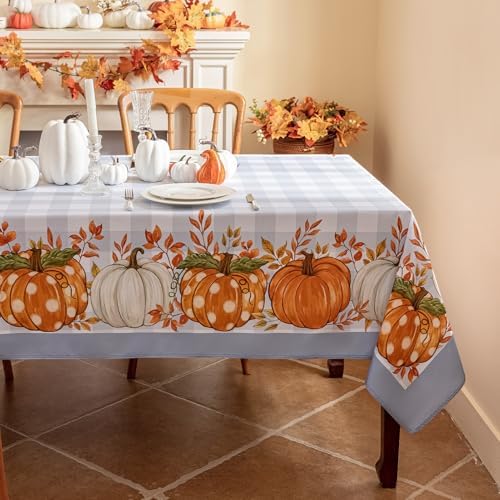 Romanstile Fall Tablecloth Rectangle, Thanksgiving Autumn Harvest...