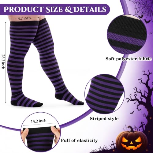 Image of 3 Pair Plus Size Thigh High Sock for Women