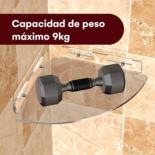 Vdomus 2 Pack Acrylic Bathroom Shelves, No Drilling Adhesive Bathroom Transparent Floating Shower Corner Shelf, Shower Shelves For Tile Walls, Shower Organizer Bathroom Storage #TOP2
