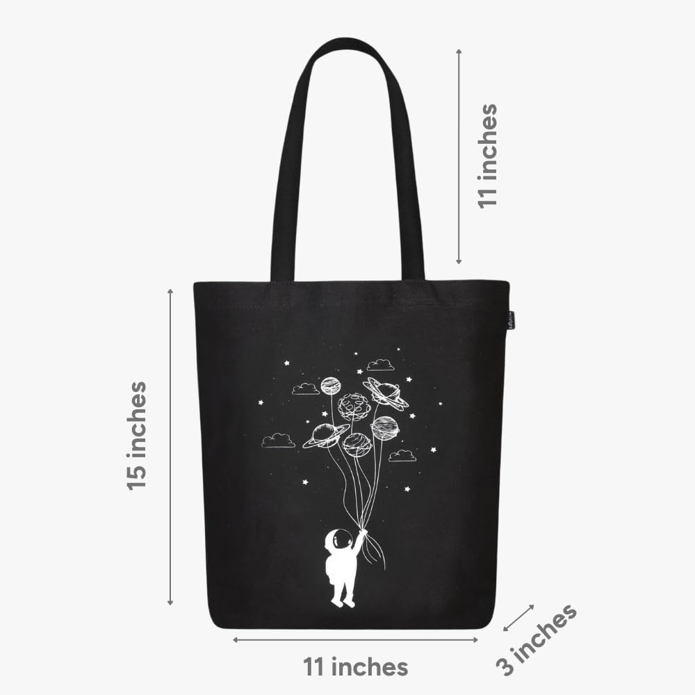 Eco Right Bolso bandolera unisex de lona con correa ajustable de algodón, Night Bloom - Fly Me To Space, talla única, Utilidad