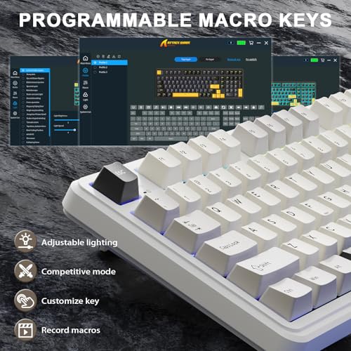 Clavier mécanique sans fil remplaçable à chaud avec RVB blanc X98 - 7
