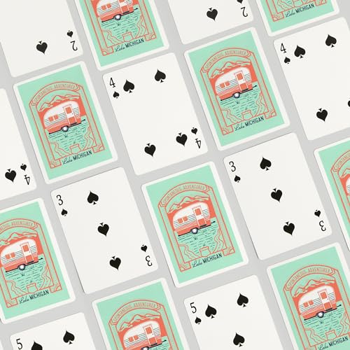 Baraja de cartas Lantern Press Lake Michigan, 52 cartas poker miniatura 4