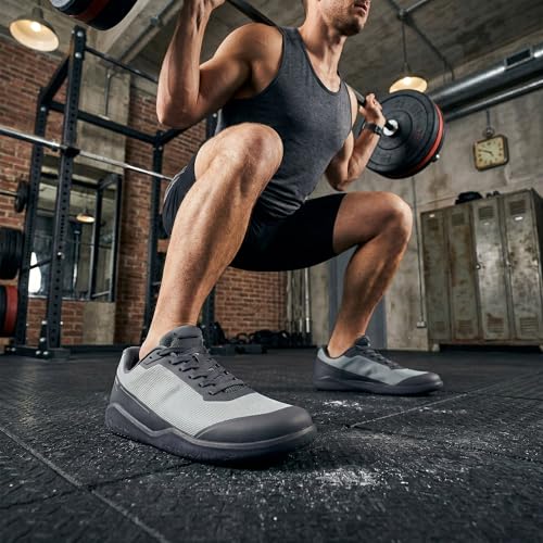 Image of AIRHAS Men's Barefoot Training Shoes Zero Drop Minimalist Sneakers Anatomical Toe Design for Weightlifting and Fitness
