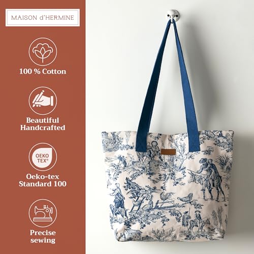 Maison d' Hermine Canvas Tote Bag for Women Cotton Canvas Reusable Shoulder Grocery Bags Bulk with Handle for Shopping Travel2