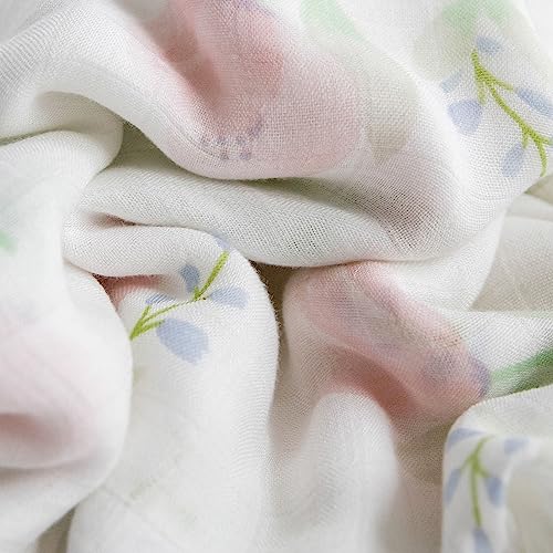 Image of Little Unicorn - Blush Peony Deluxe Swaddle Set | Set of 2 | 100% Rayon Muslin from Bamboo | Super Soft | Newborns and Infants | Large 47 inch x 47 inch | Machine Washable