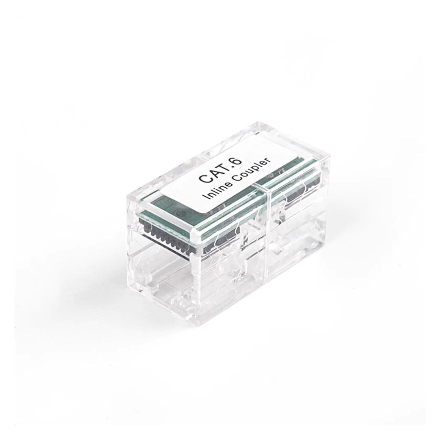 2PCS Cat6 RJ45 Coupler Ethernet Cable Extender Connector Network Adapter Female to Female Unshielded Transparent