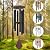 Wind Chimes Outdoor Deep Tone, Wind Chime Outdoor Sympathy Wind-Chime with 6 Tuned Tubes, Elegant Chime for Garden Patio Black Windchimes