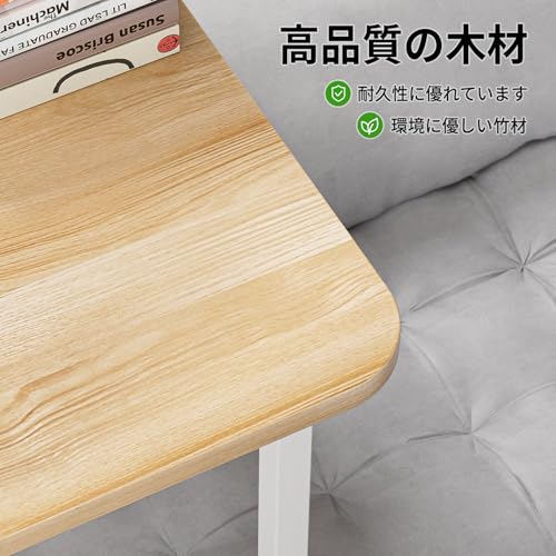 Dezyfurni 折りたたみデスク 木製 幅80×奥行58×高さ75cm キャスター付き 折りたたみ 組み立て簡単 テレワークやパソコン作業に最適な多機能デスク ホームオフィス・学生寮・アパート向け ダークブラウン [5]